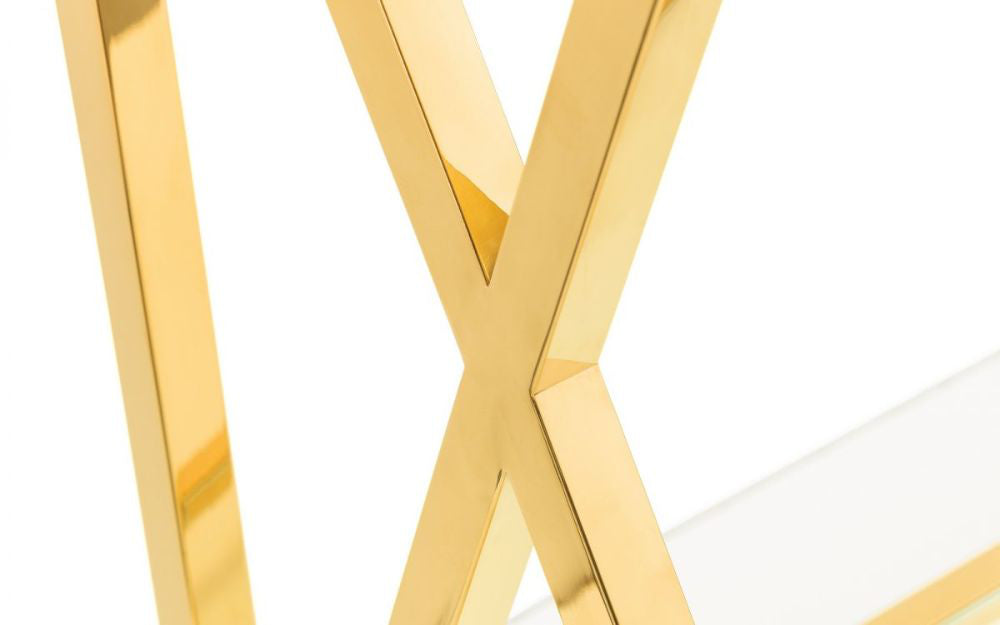 Jada Console Table Gold X Detail