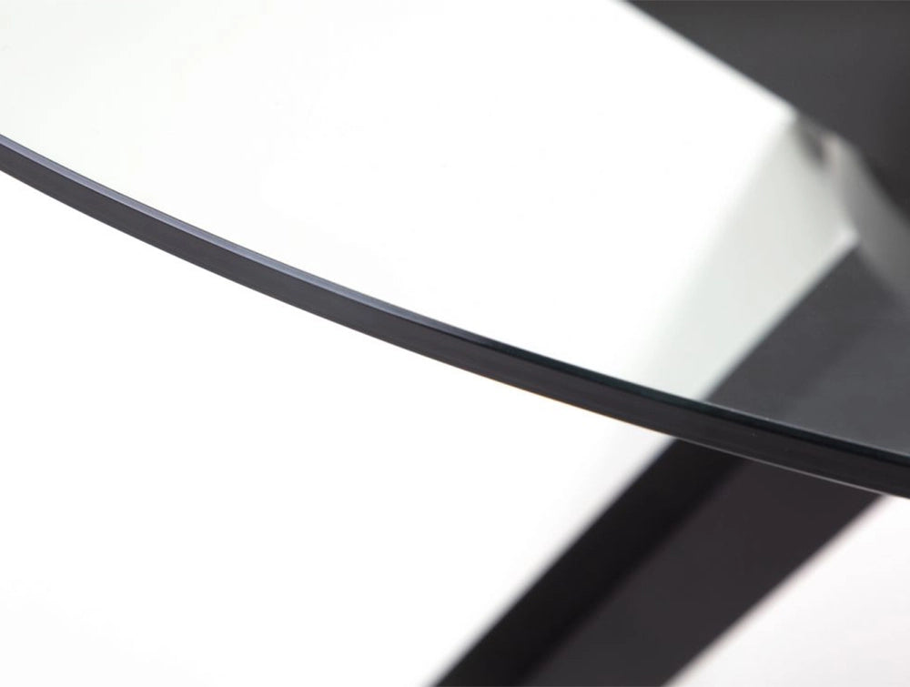 Jayden Round Dining Table with Glass Top Detail 2