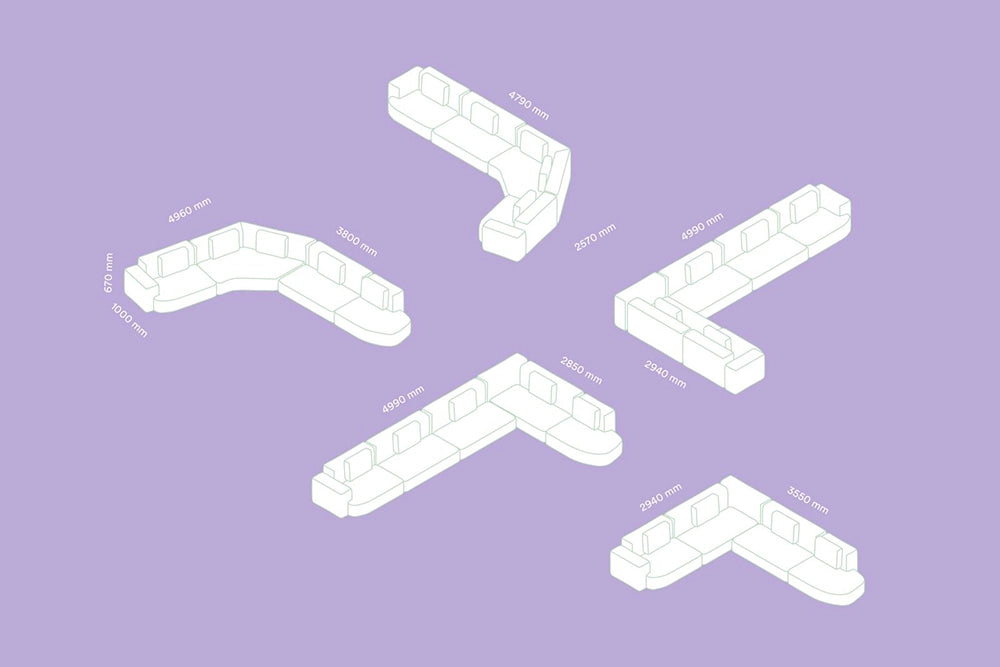 Jeff Corner Sofa with Chaise Dimensions 2
