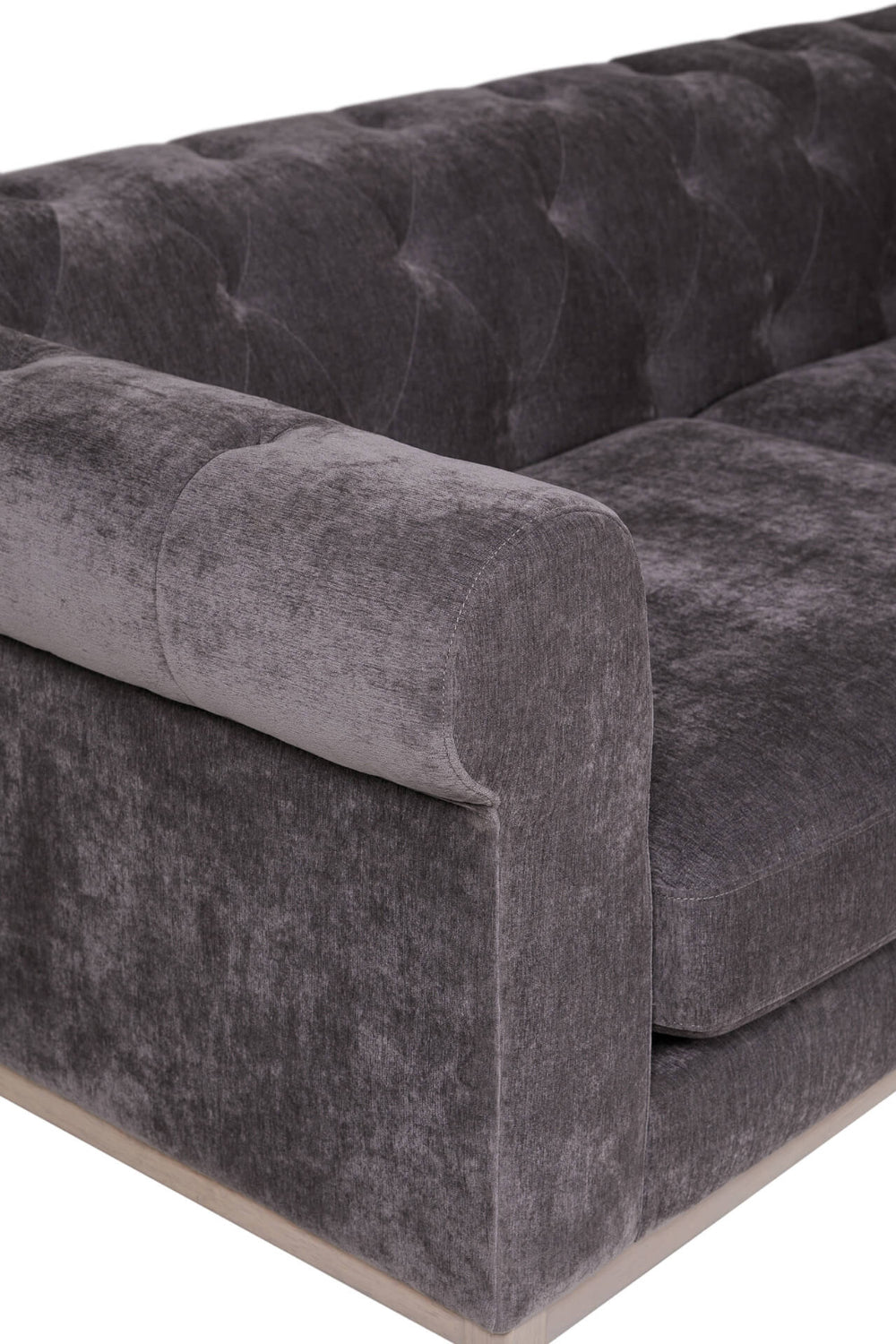 Jude 3 Seater Sofa Grey Armrest Detail