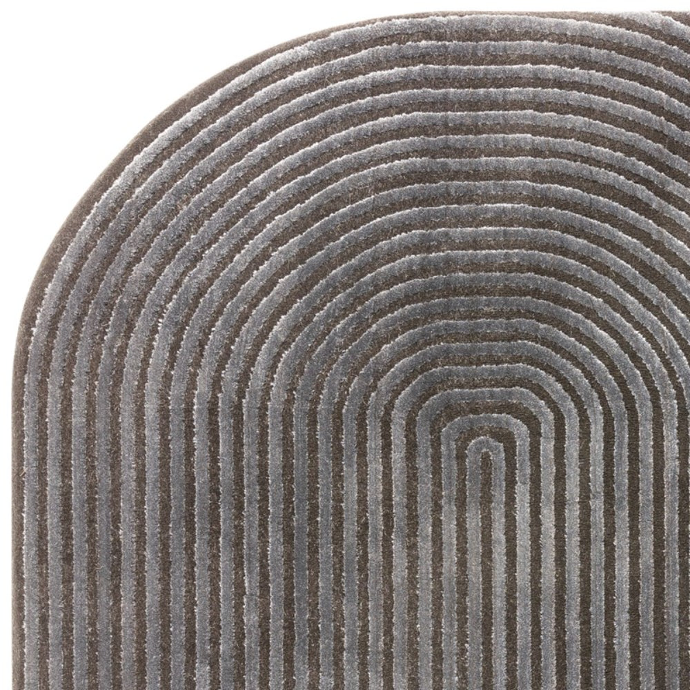 Kazzie Shape Rug Charcoal Corner Detail