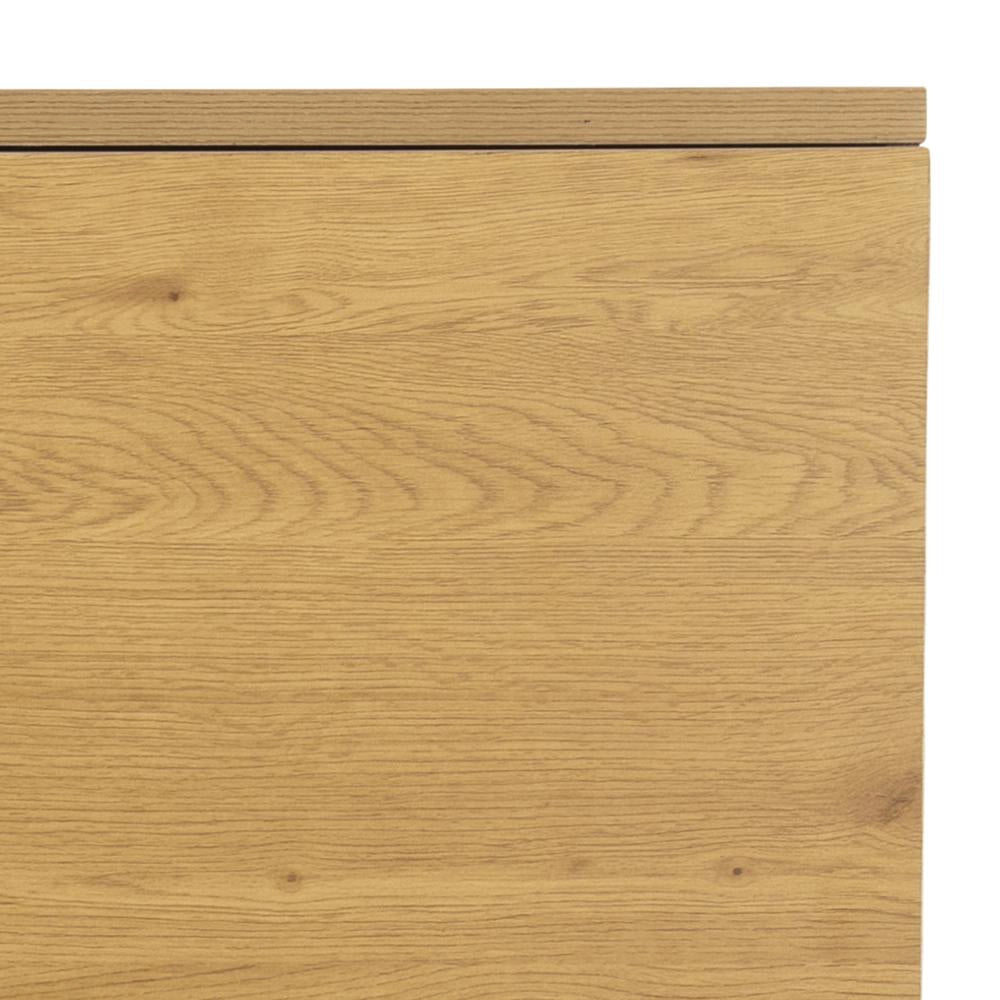 Kiara Display Cabinet Matte Oak Corner Detail