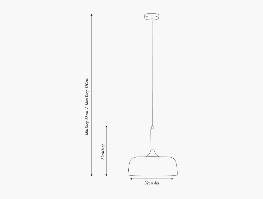Kiki Ceiling Light Dimensions