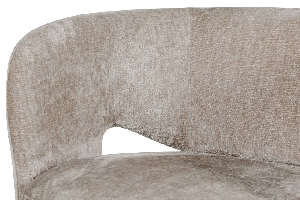 Kinsley Swivel Accent Chair Mink Armrest Detail 2