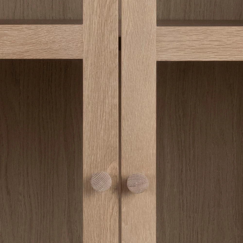 Krutcher Display Cabinet White Oak Handle Detail