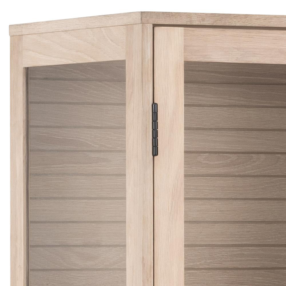 Lacey Glass Door Display Cabinet Side Corner Detail