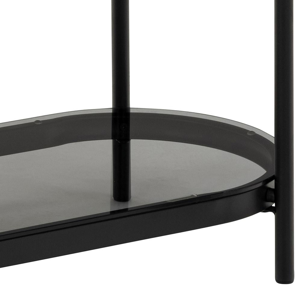 Lida Console Table Smoked Glass Bottom Shelf Detail 2