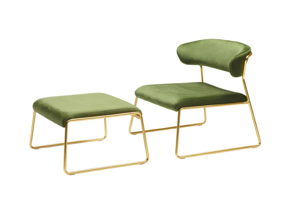 Lisa Lounge Armchair with Pouffe 5