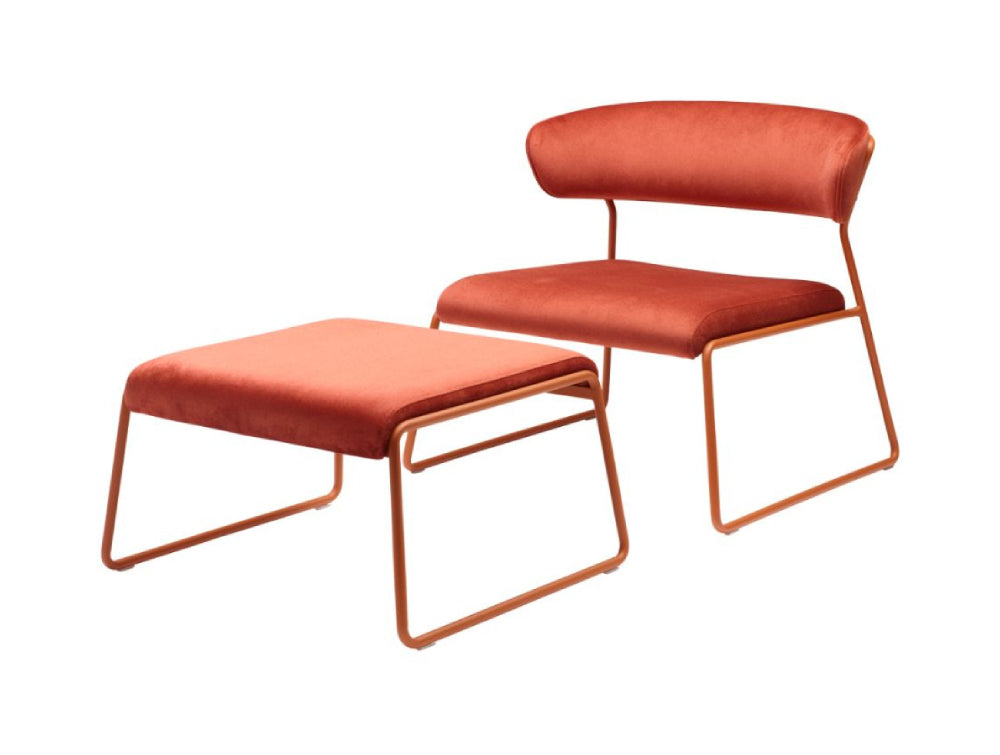 Lisa Lounge Armchair with Pouffe