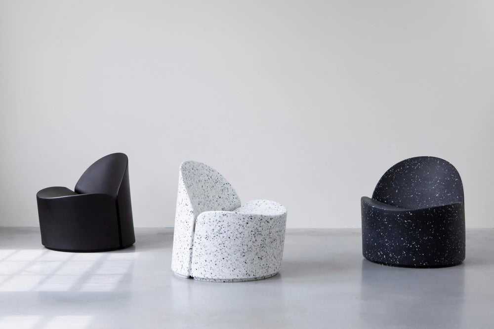 Liv Lounge Chair White Terrazzo in Breakout Setting 3