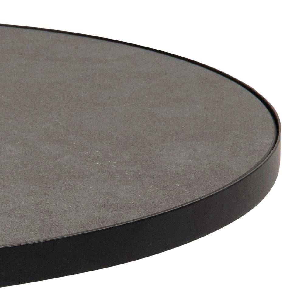 Lola Round Coffee Table Black Top Detail