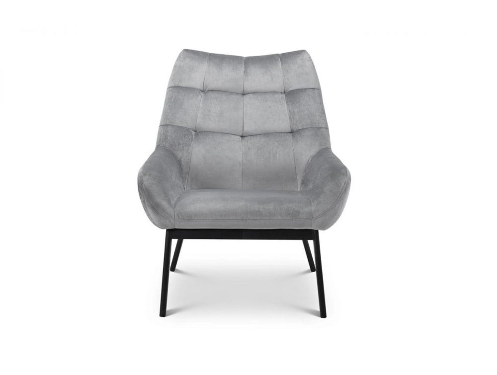 Lucie Velvet Chair Grey 2