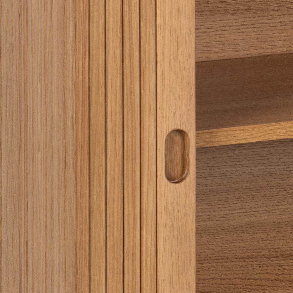 Luis Wooden Sideboard Door and Shelf Detail