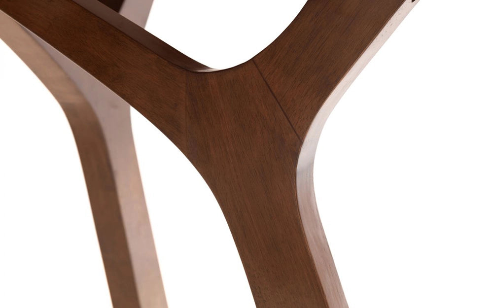 Lux Round Dining Table Walnut Leg Detail