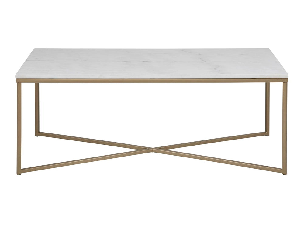 Lysa Round Coffee Table Marble Brass 2