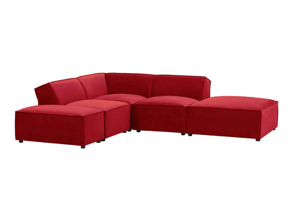 Max Corner Sofa - Dark Red