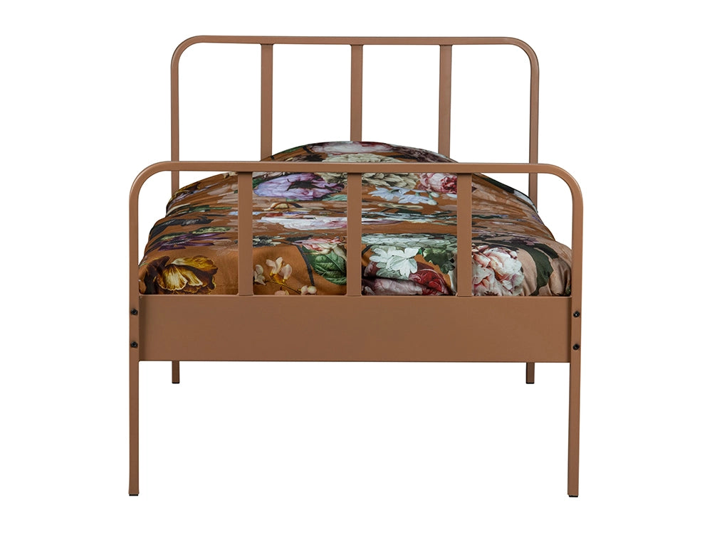 Mews Metal Bed Frame Syrup 5 with Printed Bedsheet