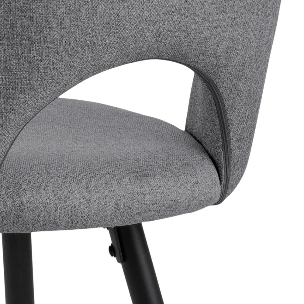Mia Bar Stool Grey Seat Detail Back