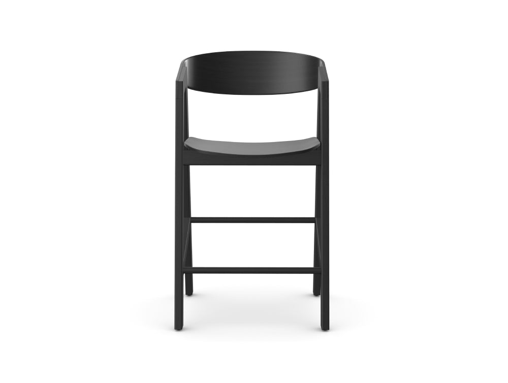 Micro Wooden Mid Height Stool with Footrest 4