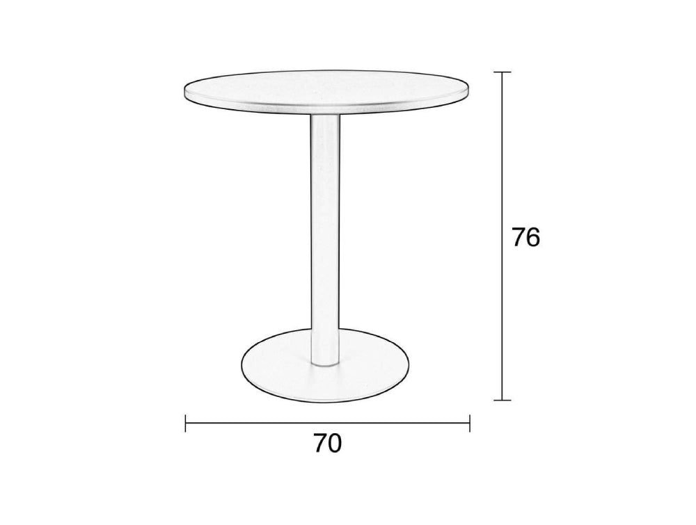 Miles Outdoor Dining Table Black Dimensions
