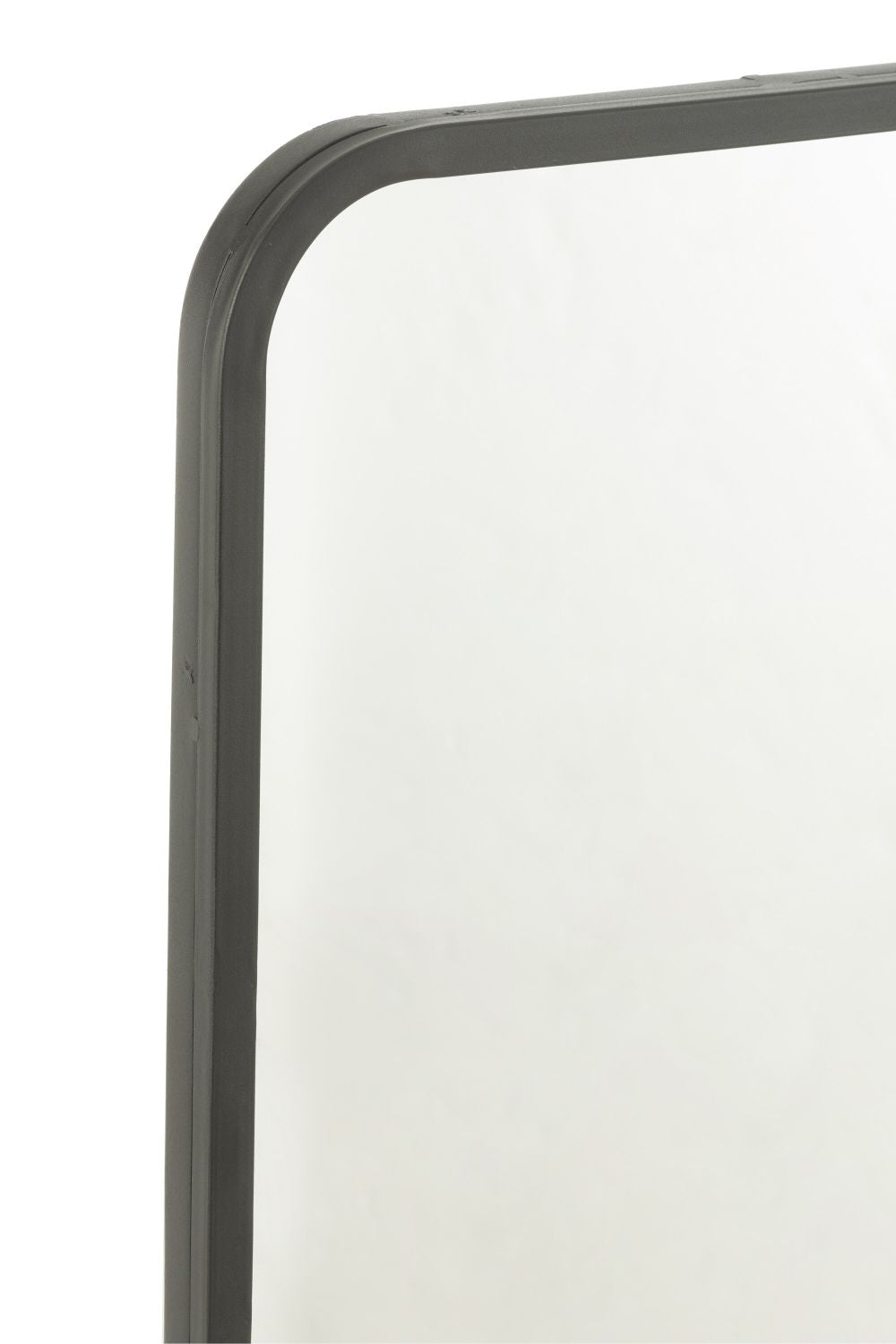 Mirror Rectangular Black Front Corner Detail