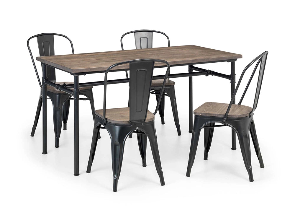 Naeve Industrial Dining Table with Chairs 2