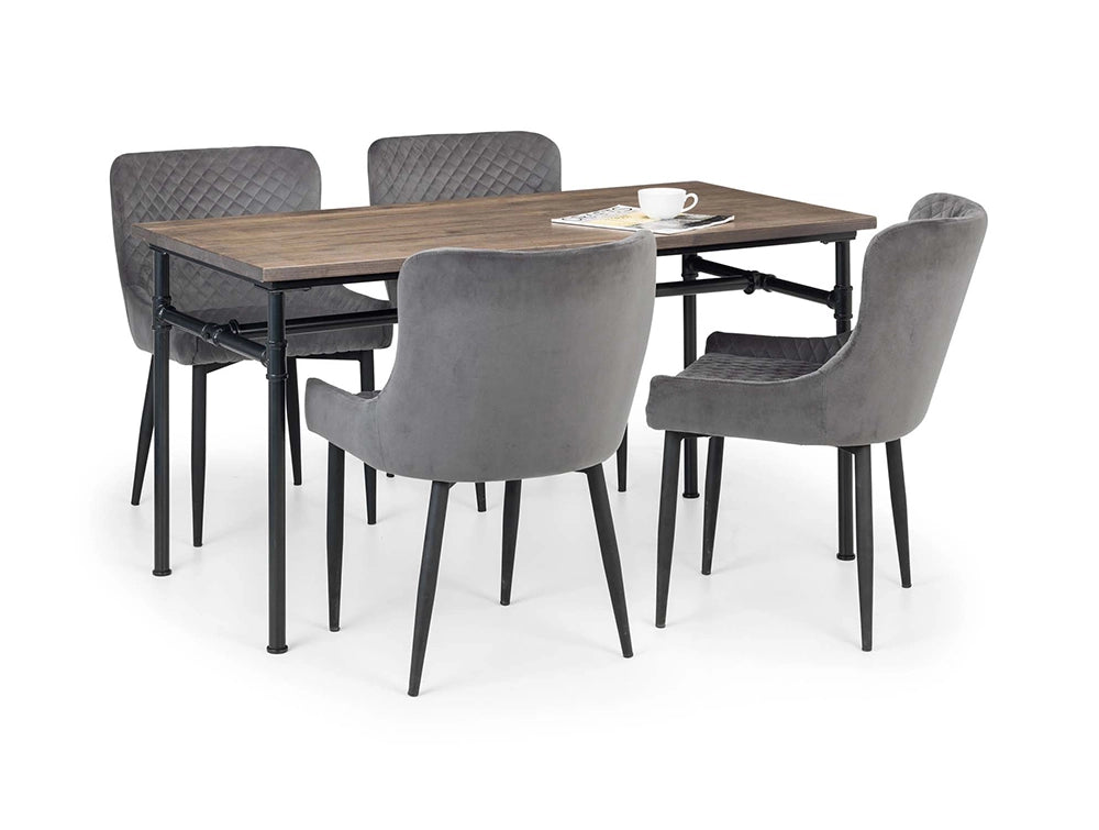Naeve Industrial Dining Table with Chairs 5