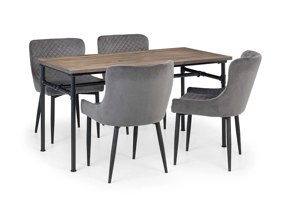 Naeve Industrial Dining Table with Chairs 6