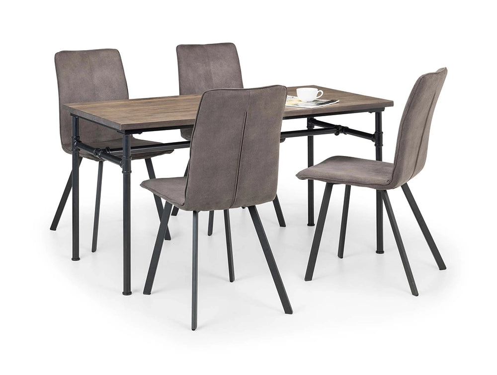 Naeve Industrial Dining Table with Chairs 7