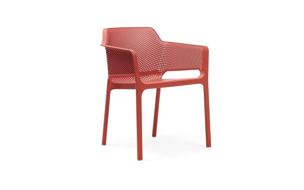 Nardi Net Stackable Monobloc Armchair - Coral