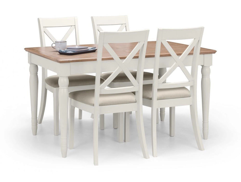 Nice Extending Dining Table with Padded Wooden Chair 3