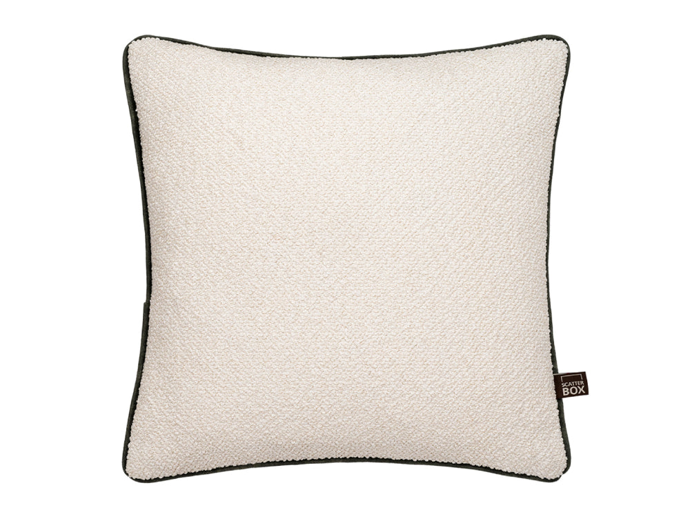 Oasis Large Upholstered Cushion Cream Green
