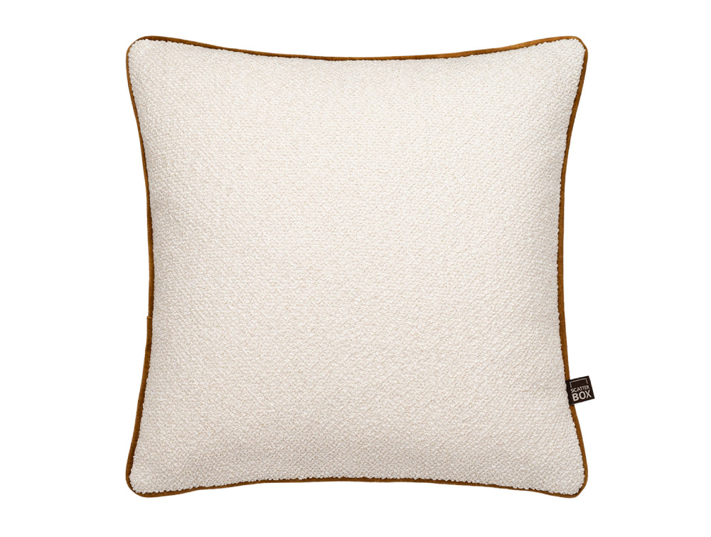 Oasis Large Upholstered Cushion Cream Mustard