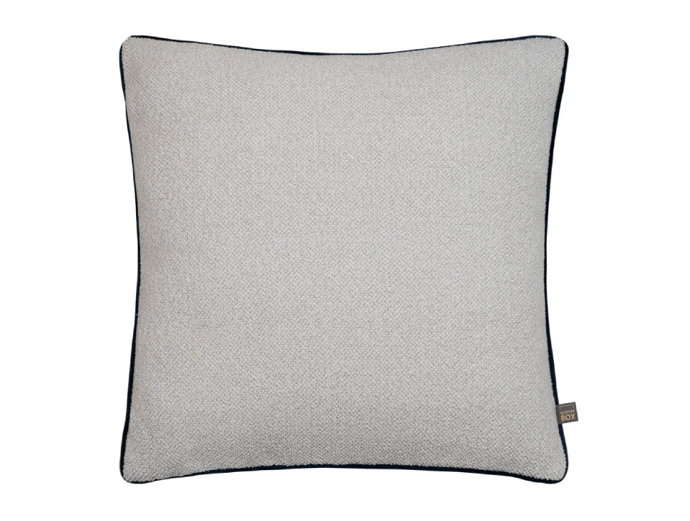 Oasis Large Upholstered Cushion Ecru Navy 3