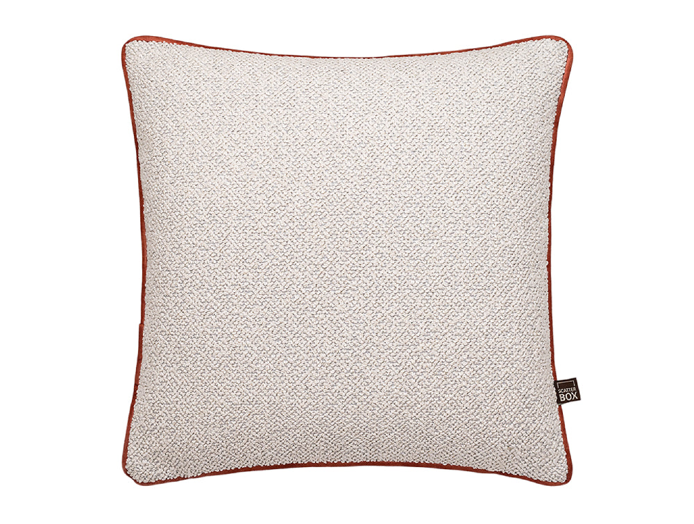 Oasis Large Upholstered Cushion Ecru Salmon