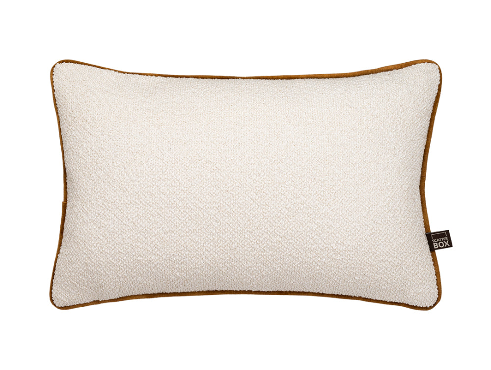 Oasis Small Upholstered Cushion Cream Mustard