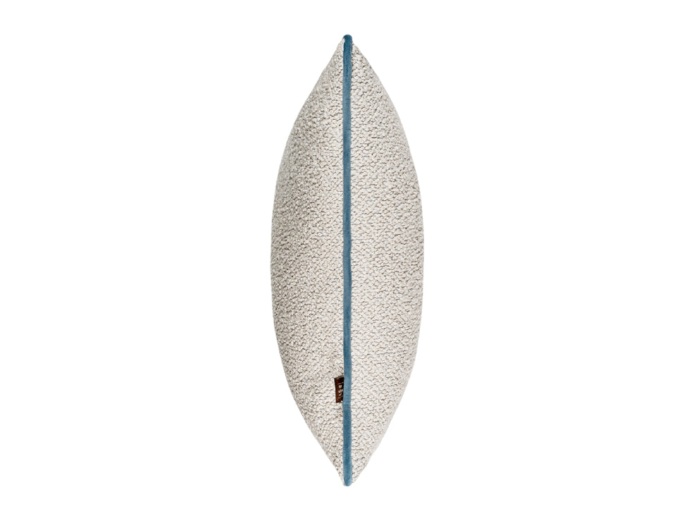 Oasis Small Upholstered Cushion Ecru Blue 2