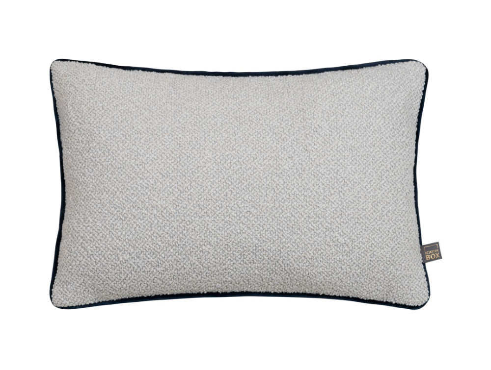 Oasis Small Upholstered Cushion Ecru Navy