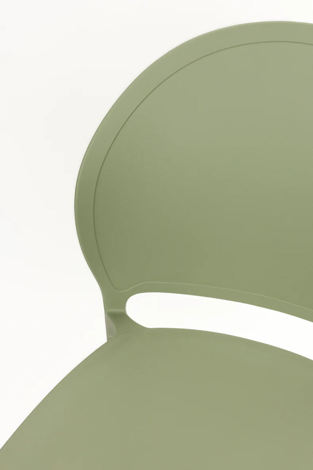 Obi Stackable Outdoor Chair Green Backrest Detail