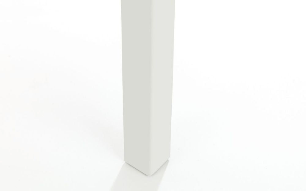 Orr Dining Table Ivory and Oak Leg Detail
