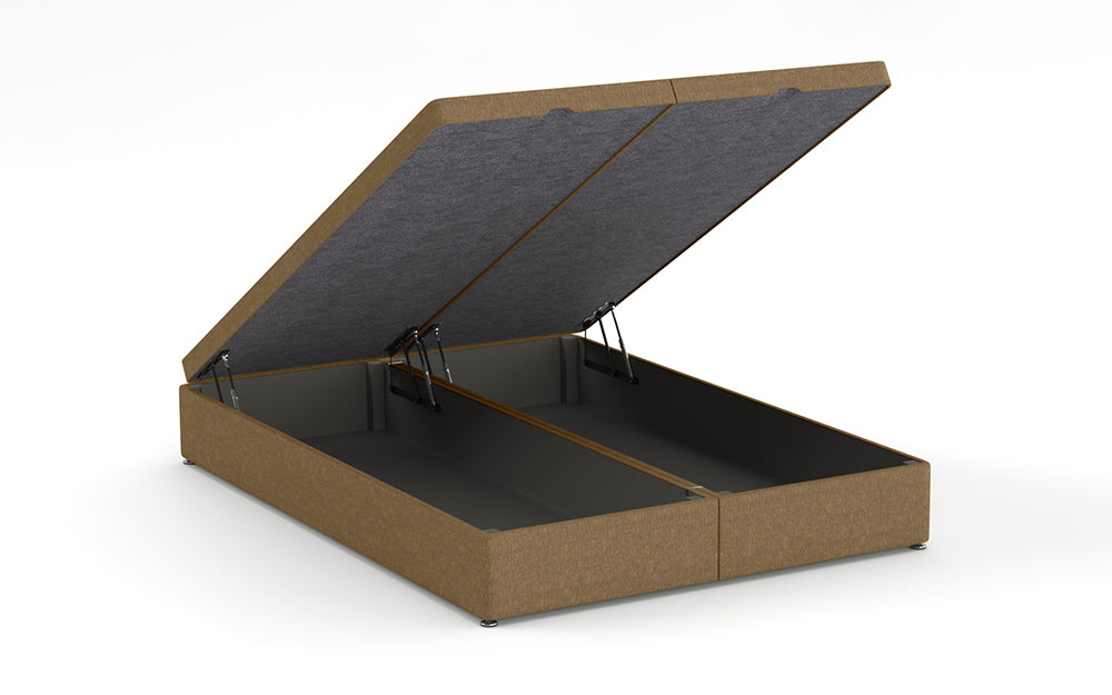 Ottoman Bed 4'6" Double with Full in Graceland Camel