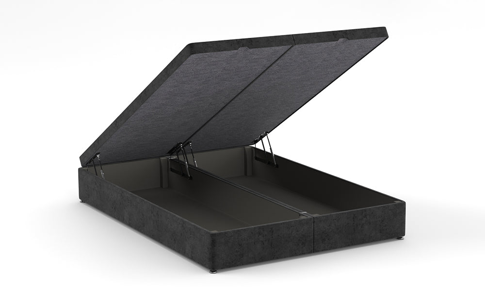 Ottoman Bed 4'6" Double with Full in Marble Gunmetal