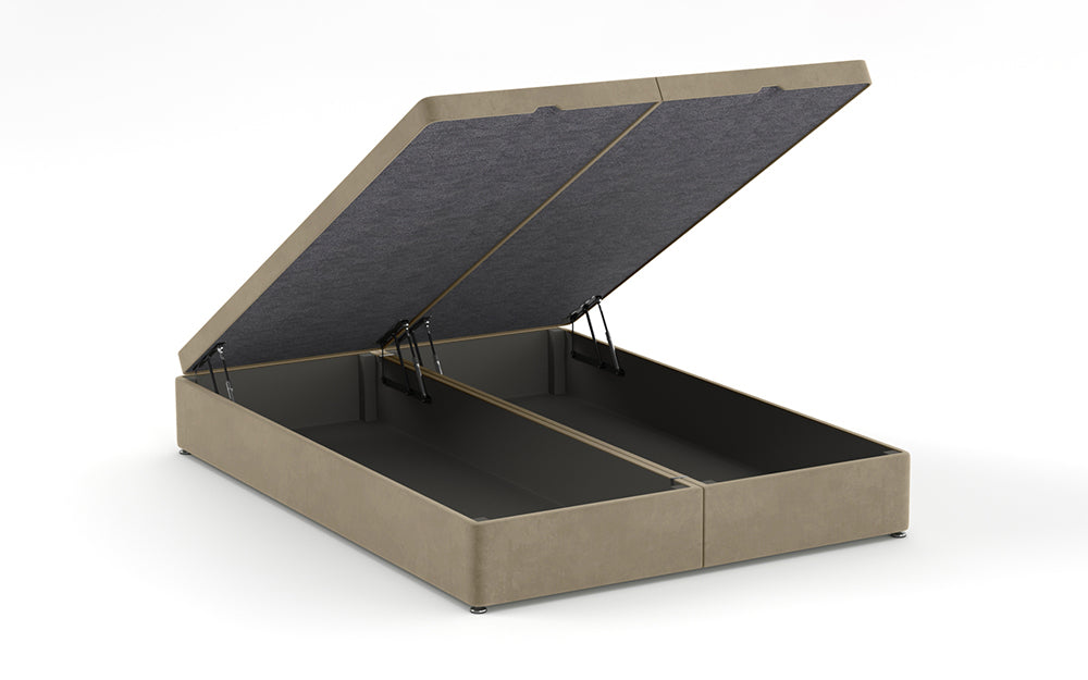 Ottoman Bed 4'6" Double with Full in Plush Velvet Platinum