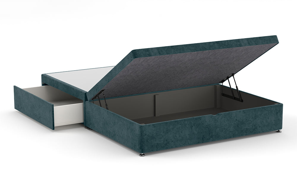 Ottoman Bed 4'6" Double with Half in Marble Sky