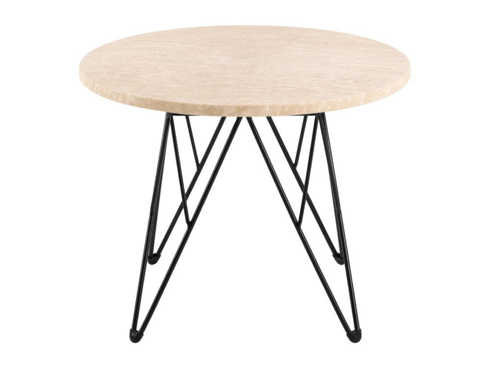 Penny Side Table Beige and Black 2