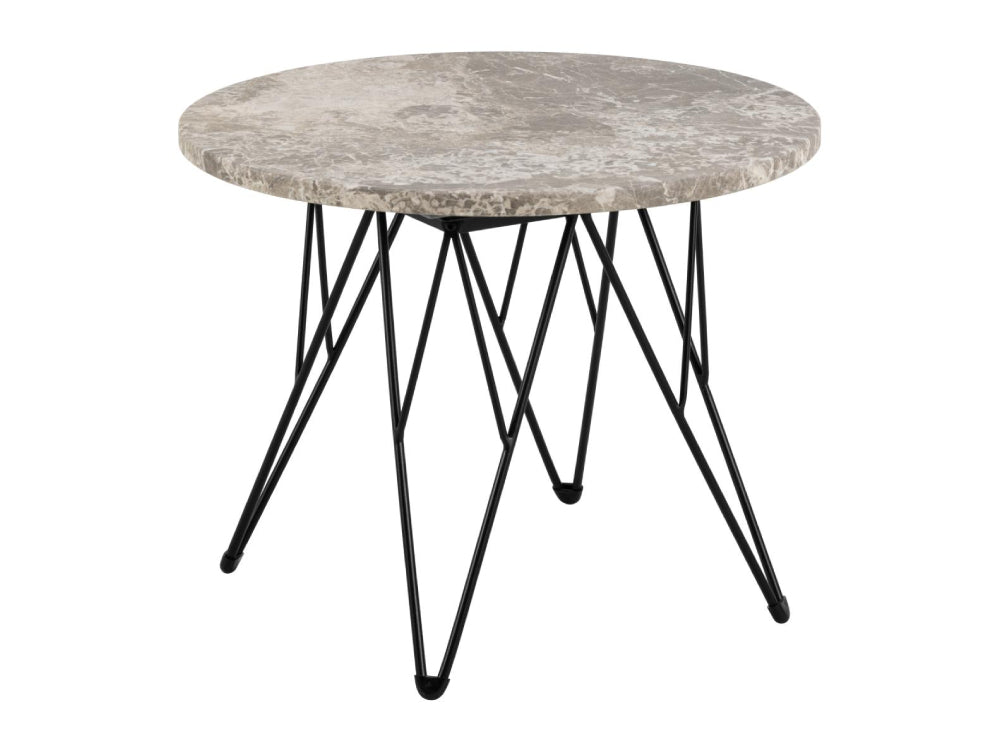 Penny Side Table Grey and Black