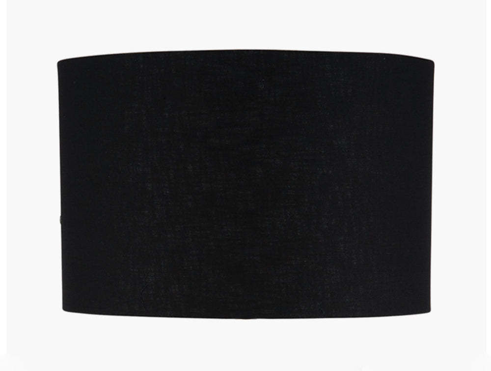Poly Cotton Cylinder Drum Shade Black
