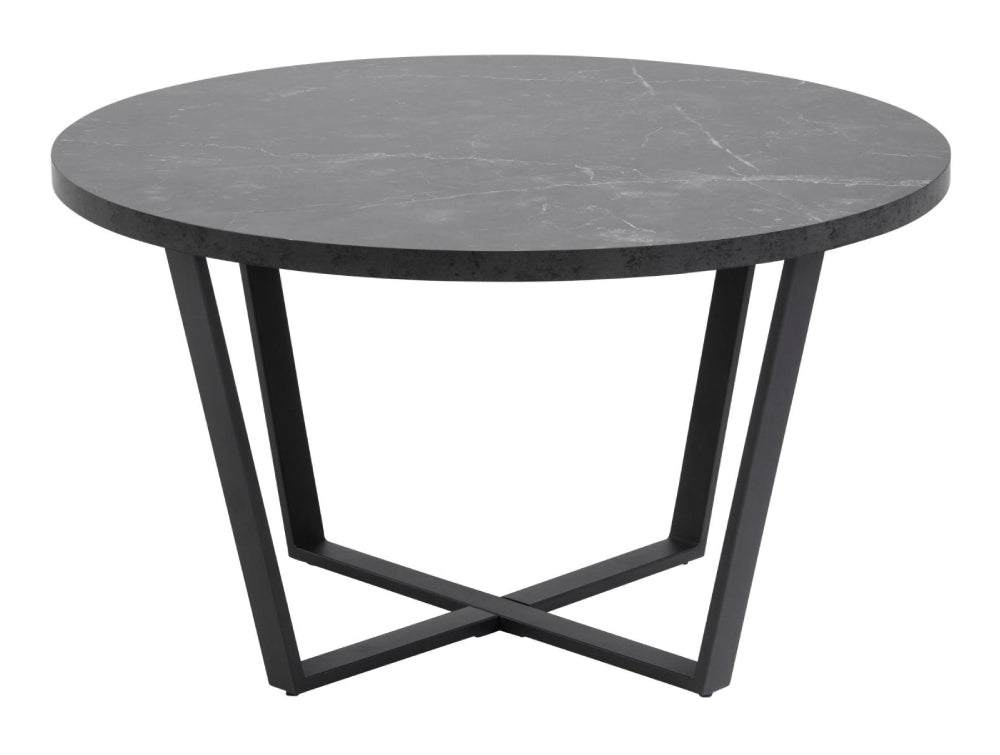 Ramble Round Coffee Table Black Marble 2