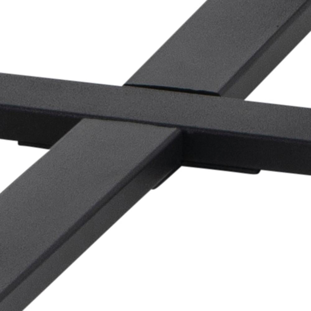 Ramble Round Coffee Table Black Marble X Base Detail