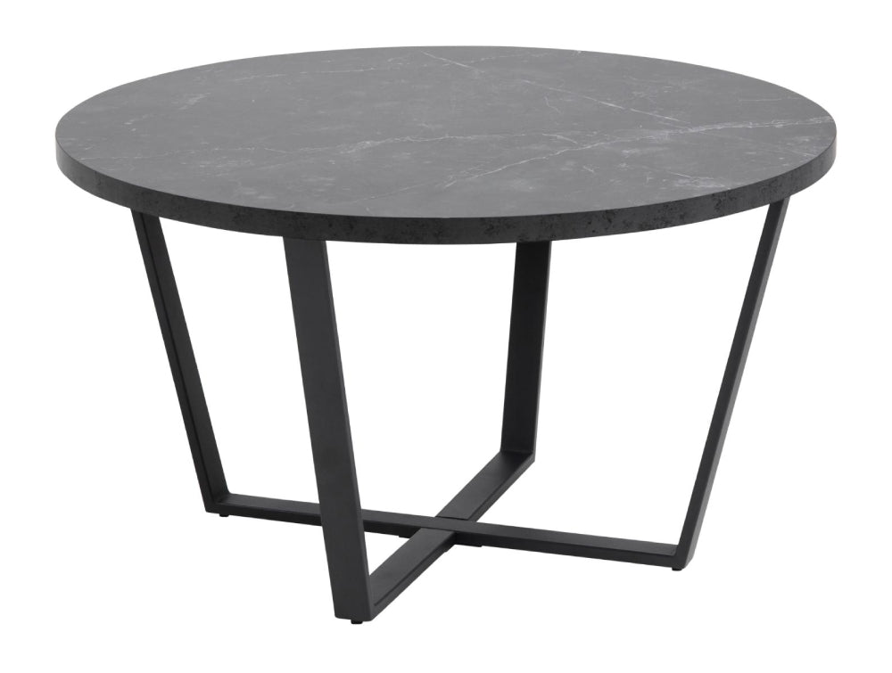 Ramble Round Coffee Table Black Marble